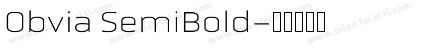 Obvia SemiBold字体转换